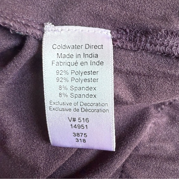 Coldwater Creek Purple Women’s 3/4 sleeve Velour Tunic Lagenlook Arttsy 2X 20/22 - Picture 10 of 11